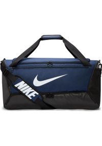 Torba sportowa Nike Brasilia treningowa na ramię z komorą na buty 60L. Kolor: niebieski. Sport: fitness