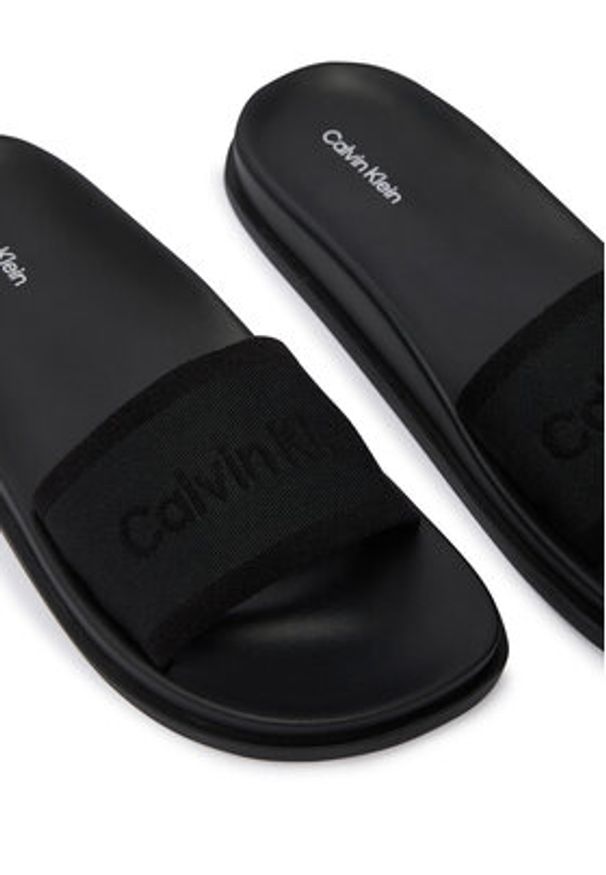 Calvin Klein Klapki City Sandal Mule Webbing HW0HW02887 Czarny. Kolor: czarny. Materiał: materiał