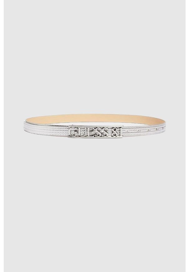Guess - GUESS Srebrny pasek damski, Rozmiar S. Kolor: srebrny