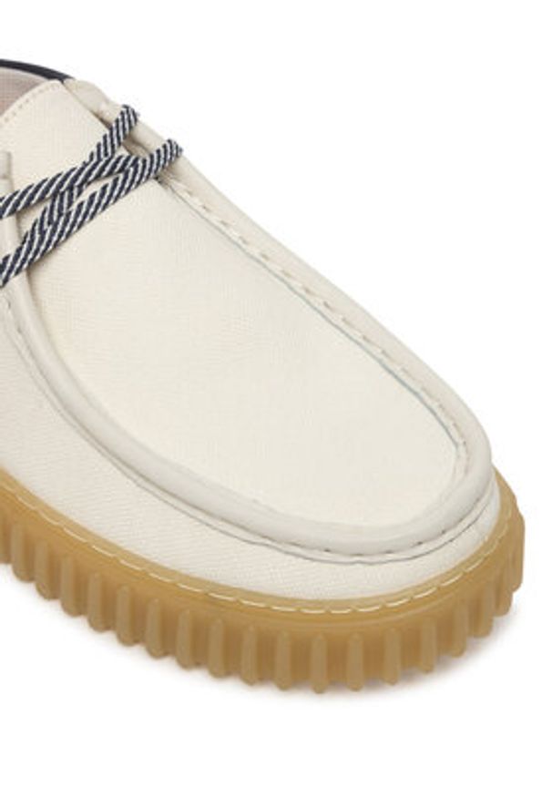 Clarks Półbuty Torhill Lo 26187380 Biały. Kolor: biały. Materiał: materiał, skóra