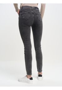 Big-Star - Spodnie jeans damskie szare Melinda High Waist 996. Stan: podwyższony. Kolor: czarny #5