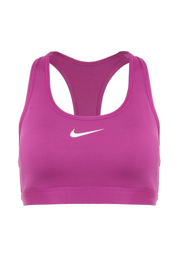 Biustonosz treningowy Nike Swoosh Medium Support. Kolor: różowy