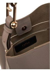 Furla Torebka Nuvola Bucket Bag Mini WB01373 HSF000 2572S Szary. Kolor: szary. Materiał: skórzane #4