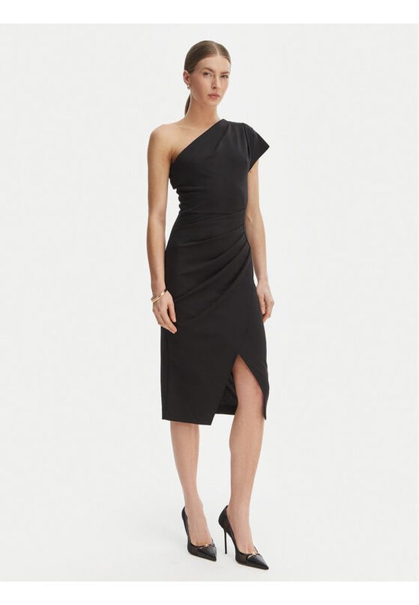 Rinascimento Sukienka koktajlowa CFC0127793003 Czarny Slim Fit. Kolor: czarny. Materiał: syntetyk. Styl: wizytowy