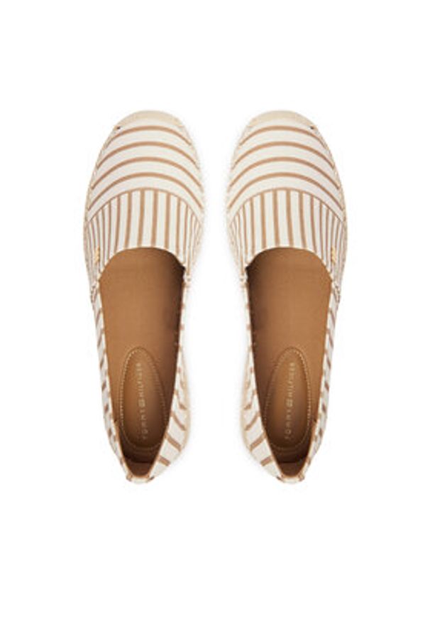TOMMY HILFIGER - Tommy Hilfiger Espadryle Th Platform Espadrille Stripes FW0FW09143 Beżowy. Kolor: beżowy. Materiał: materiał. Obcas: na platformie