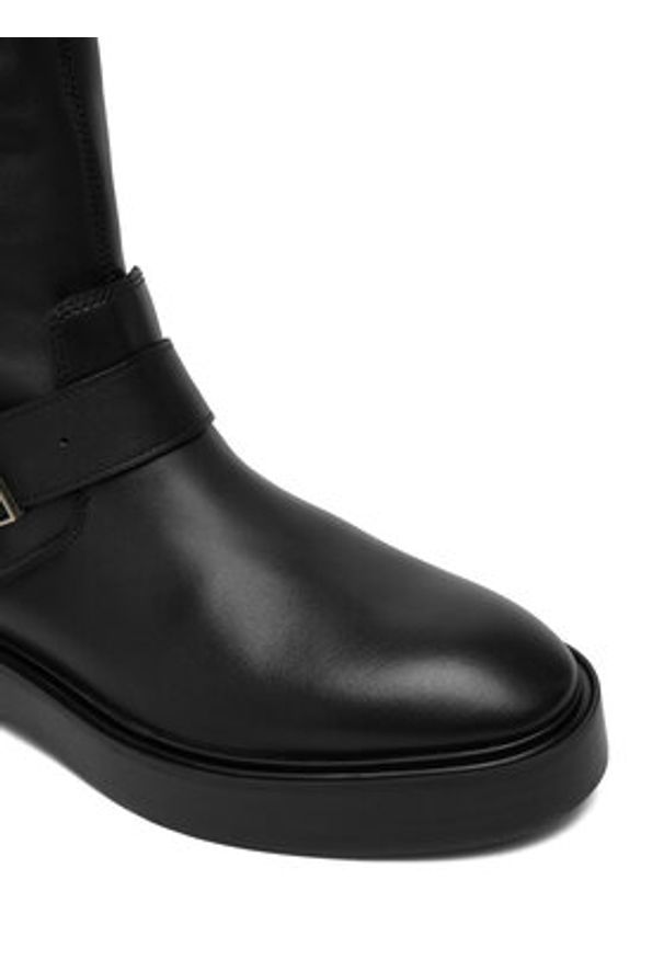 Calvin Klein Botki YW0YW01972 Czarny. Kolor: czarny. Materiał: skóra