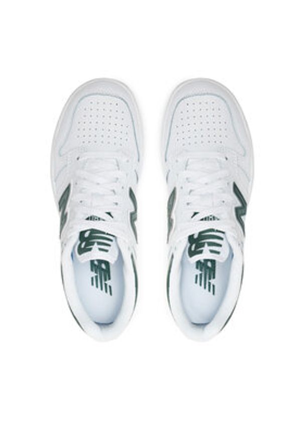 New Balance Sneakersy BB480LNG Biały. Kolor: biały. Materiał: skóra