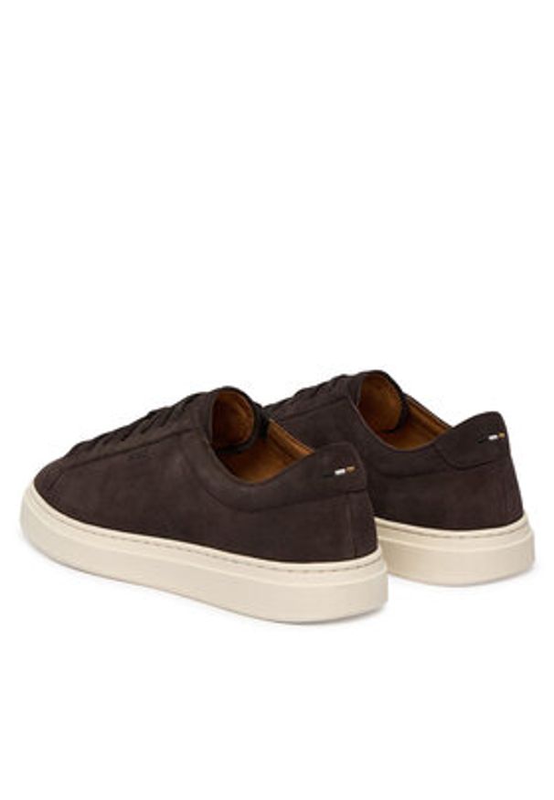 BOSS Sneakersy Kieran 50563162 Brązowy. Kolor: brązowy. Materiał: zamsz, skóra