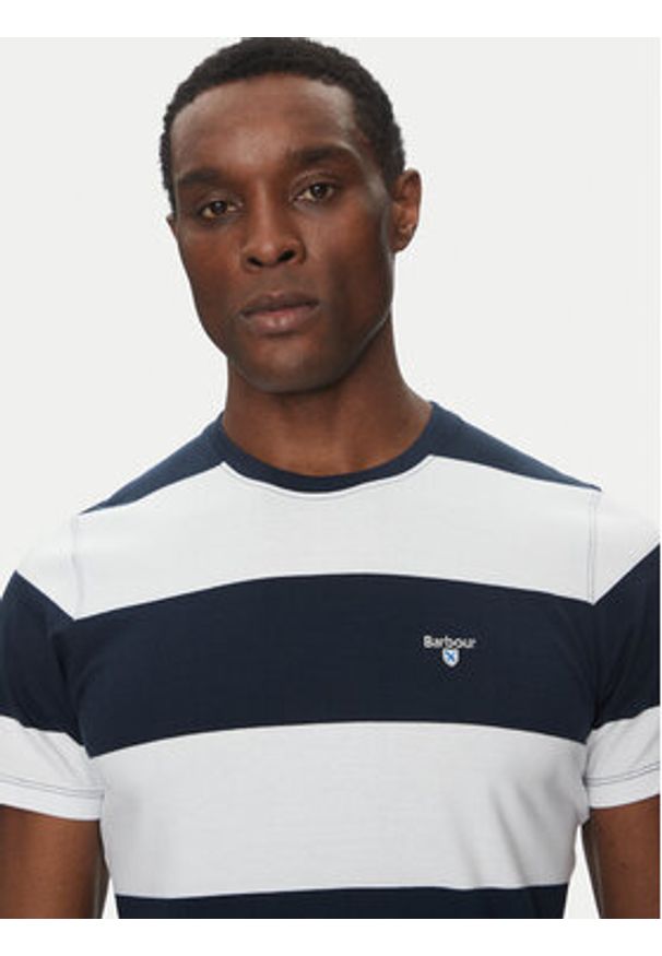 Barbour T-Shirt Whalton MTS1255NY91 Granatowy Tailored Fit. Kolor: niebieski. Materiał: bawełna
