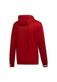 Adidas - Bluza adidas Team 19 Hoody M DX7335 czerwona. Kolor: czerwony, wielokolorowy, biały