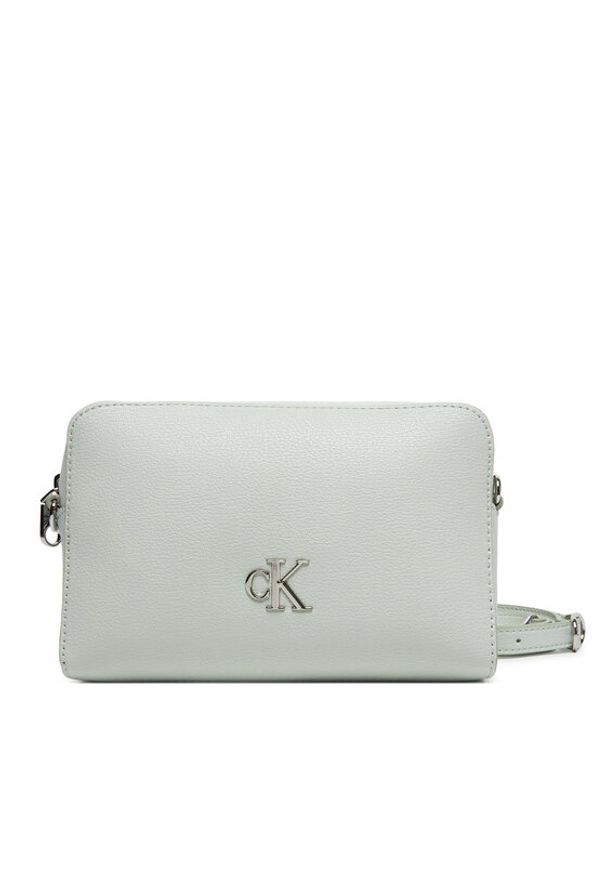 Calvin Klein Jeans Torebka Minimal Monogram Camera Bag 20 LV04K3162G Szary. Kolor: szary. Materiał: skórzane