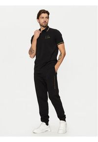 Karl Lagerfeld - KARL LAGERFELD Polo 745462 551235 Czarny Regular Fit. Typ kołnierza: polo. Kolor: czarny. Materiał: bawełna #4