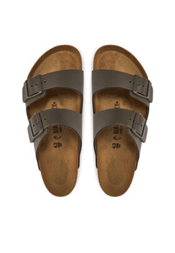 Birkenstock Klapki Arizona 1029153 Brązowy. Kolor: brązowy. Materiał: skóra