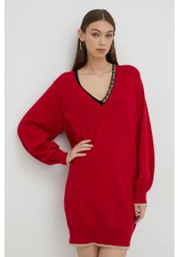 Liu Jo sukienka kolor czerwony mini prosta. Kolor: czerwony. Typ sukienki: proste. Długość: mini