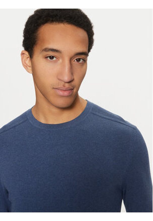 Selected Homme Sweter 16074682 Granatowy Regular Fit. Kolor: niebieski. Materiał: bawełna
