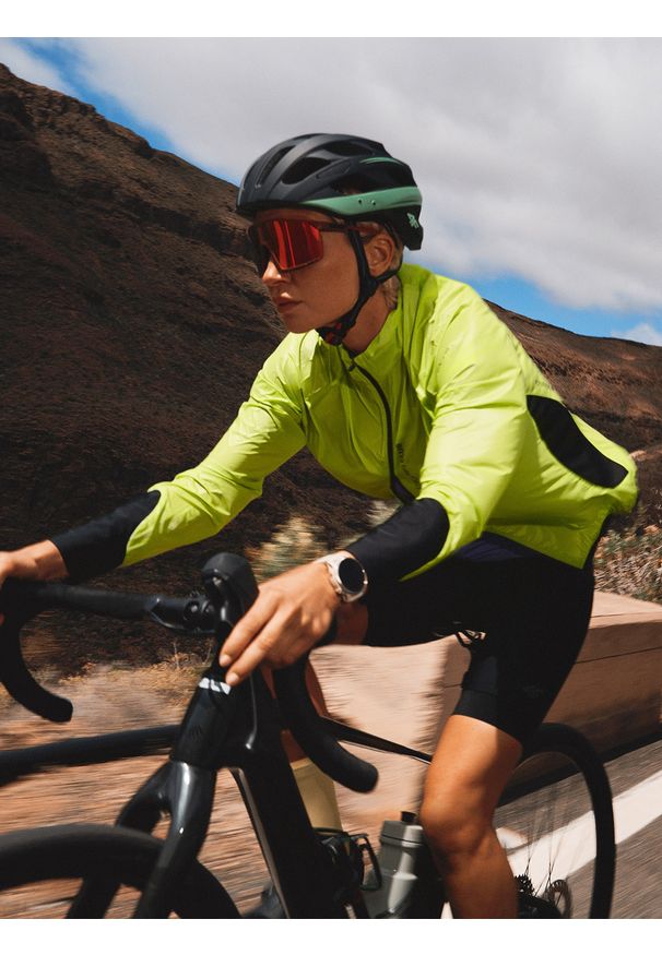 4f - 4F Spodenki kolarskie z piankowo-żelową wkładką damskie - czarne L. Kolor: czarny. Materiał: materiał. Długość: długie. Sport: kolarstwo