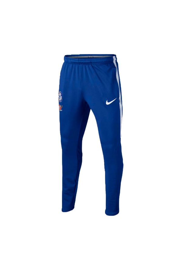 Nike - Spodnie treningowe do piłki nożnej Chelsea. Kolor: czarny. Materiał: materiał, poliester. Technologia: ClimaCool (Adidas). Sport: piłka nożna