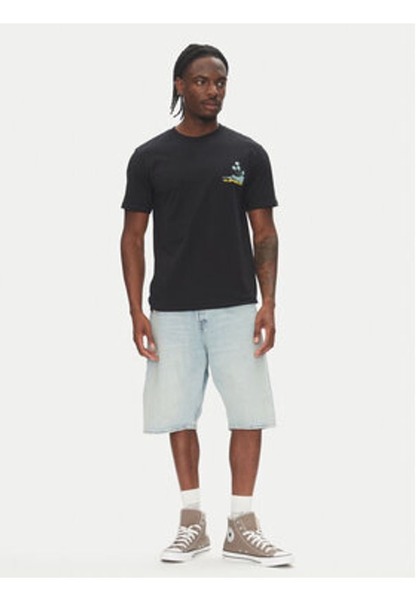 Quiksilver T-Shirt Palm Lines Ss EQYZT08057 Czarny Regular Fit. Kolor: czarny. Materiał: bawełna