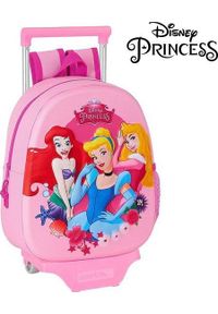 Princesses Disney Plecak szkolny 3D z kółkami 705 Princesses Disney Różowy. Kolor: różowy. Wzór: motyw z bajki #1