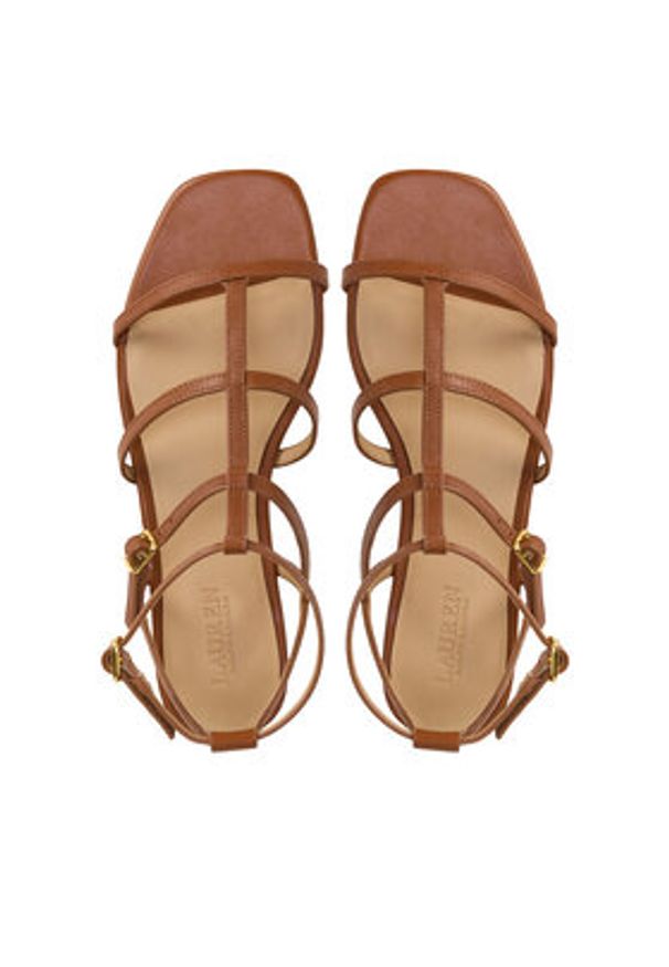 Lauren Ralph Lauren - LAUREN RALPH LAUREN Sandały 802959977003 Brązowy. Kolor: brązowy. Materiał: skóra