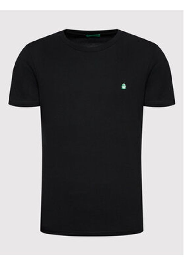 United Colors of Benetton - United Colors Of Benetton T-Shirt 3MI5J1AF7 Czarny Regular Fit. Kolor: czarny. Materiał: bawełna
