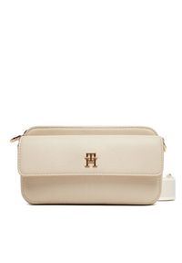 TOMMY HILFIGER - Tommy Hilfiger Torebka DISTINCT CAMERA BAG AW0AW17455 Beżowy. Kolor: beżowy. Materiał: skórzane #6