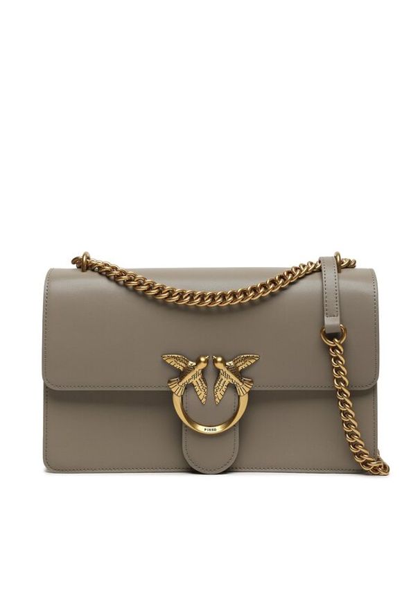 Pinko Torebka Love One Classic Dc AI 23-24 PLTT100941 A0F1 Szary. Kolor: szary. Materiał: skórzane