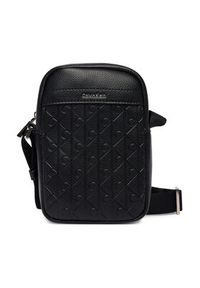 Calvin Klein Saszetka Emblem Aop Emboss Slim Reporter LV04D3228G Czarny. Kolor: czarny. Materiał: skóra #3