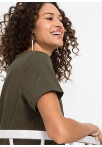 bonprix - T-shirt z czystej bawełny. Kolor: zielony. Materiał: bawełna. Wzór: nadruk #2