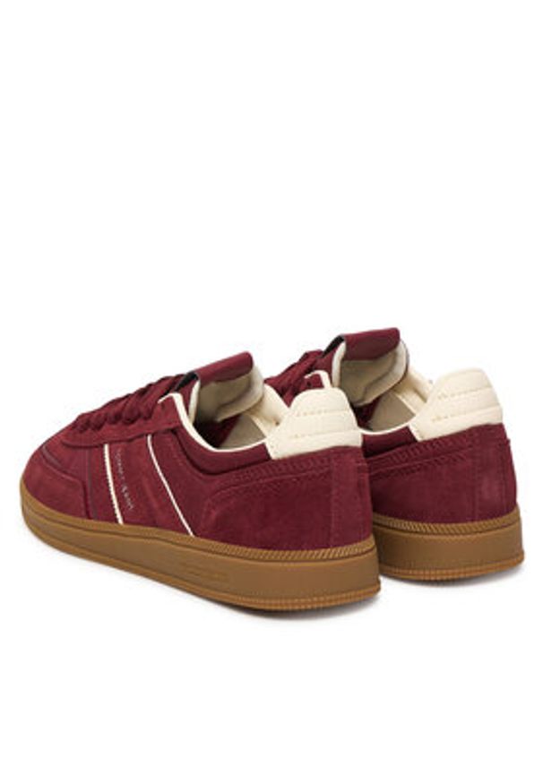 Tommy Jeans Sneakersy The Greenwich Edge Suede EN0EN02924 Bordowy. Kolor: czerwony. Materiał: skóra, zamsz