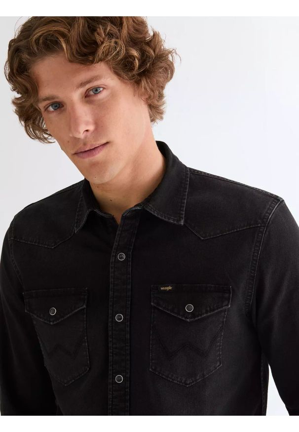 Wrangler - MĘSKA KOSZULA WRANGLER WESTERN SHIRT BLACK 112378472