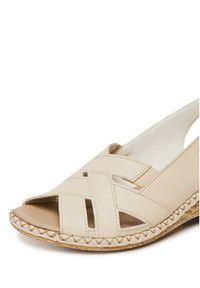 Rieker Sandały 66189-60 Beżowy. Kolor: beżowy. Materiał: skóra, syntetyk #5