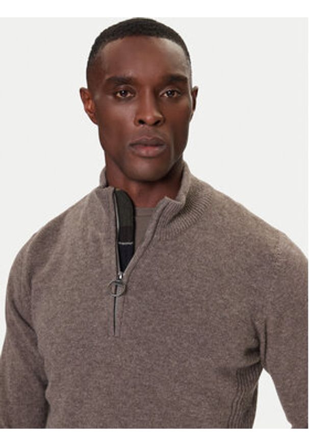 Barbour Sweter Holden MKN0837OL76 Zielony Regular Fit. Kolor: zielony. Materiał: wełna