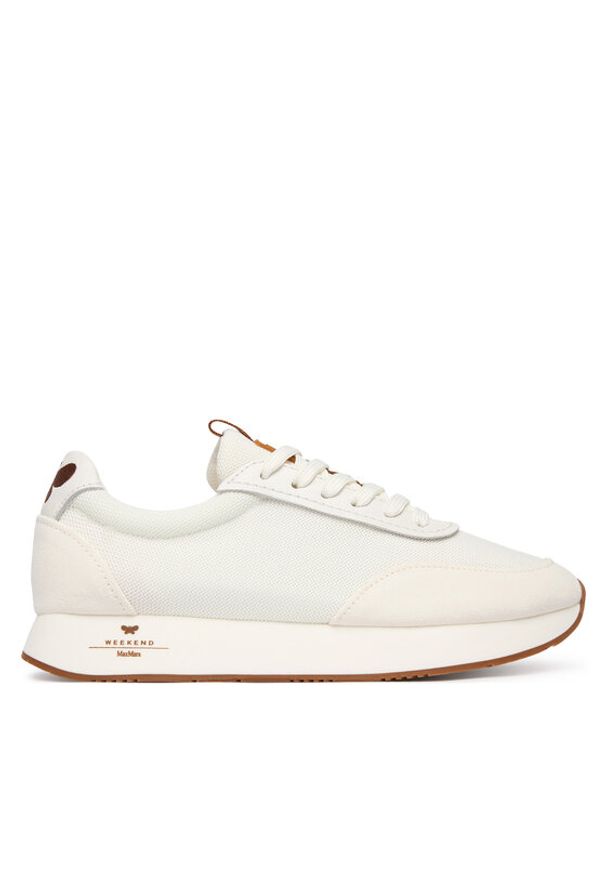 Weekend Max Mara Sneakersy 2615761054650 Biały. Kolor: biały. Materiał: skóra