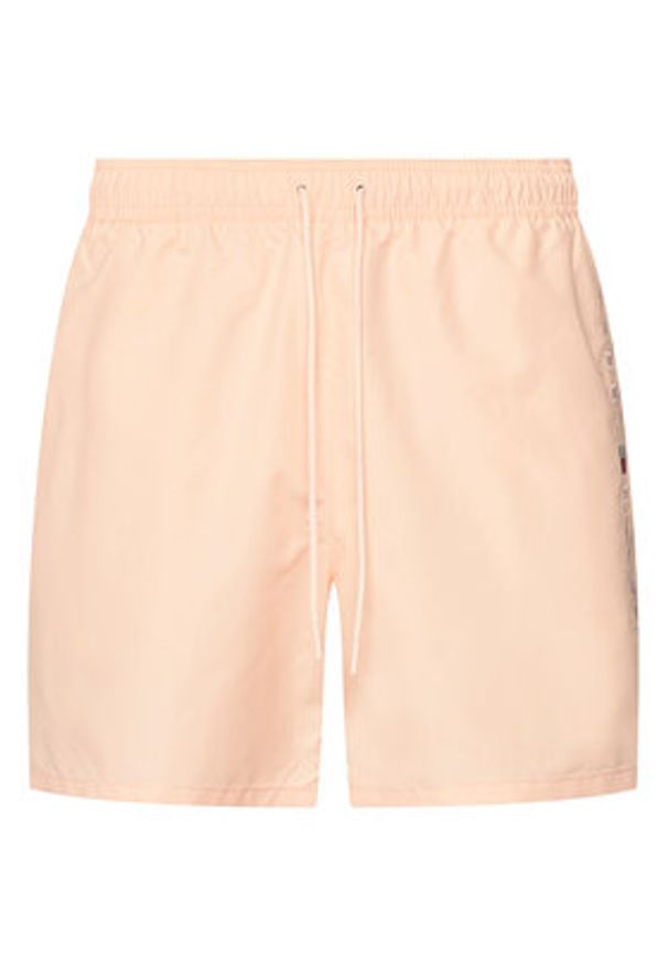 TOMMY HILFIGER - Tommy Hilfiger Szorty kąpielowe UM0UM03258 Pomarańczowy Regular Fit. Kolor: pomarańczowy. Materiał: syntetyk