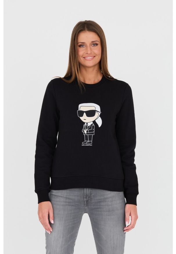 Karl Lagerfeld - KARL LAGERFELD Czarna bluza Ikonik 2.0. Kolor: czarny