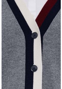 TOMMY HILFIGER - Tommy Hilfiger kardigan wełniany kolor szary lekki. Kolor: szary. Materiał: wełna #6