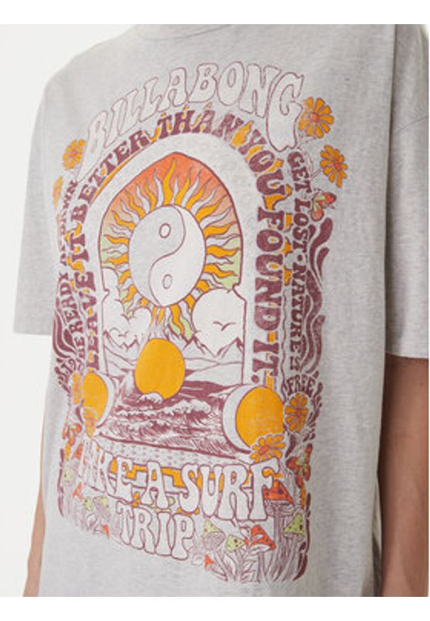 Billabong T-Shirt Surf Trip EBJZT00593 Szary Loose Fit. Kolor: szary. Materiał: bawełna