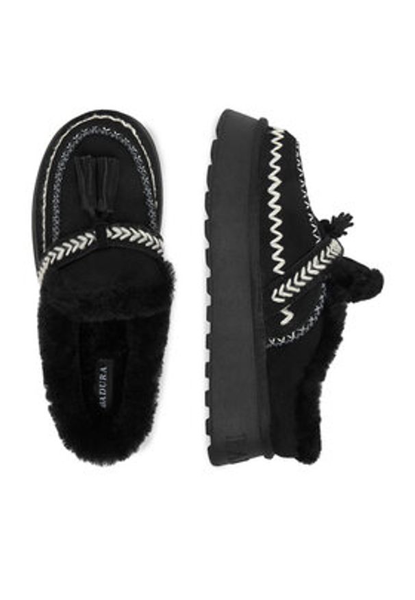 Badura Śniegowce EO-CRYSTAL-TS6291 Czarny. Kolor: czarny. Materiał: skóra, zamsz