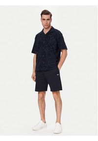 BOSS Polo Flower 50559204 Granatowy Regular Fit. Typ kołnierza: polo. Kolor: niebieski. Materiał: bawełna #5
