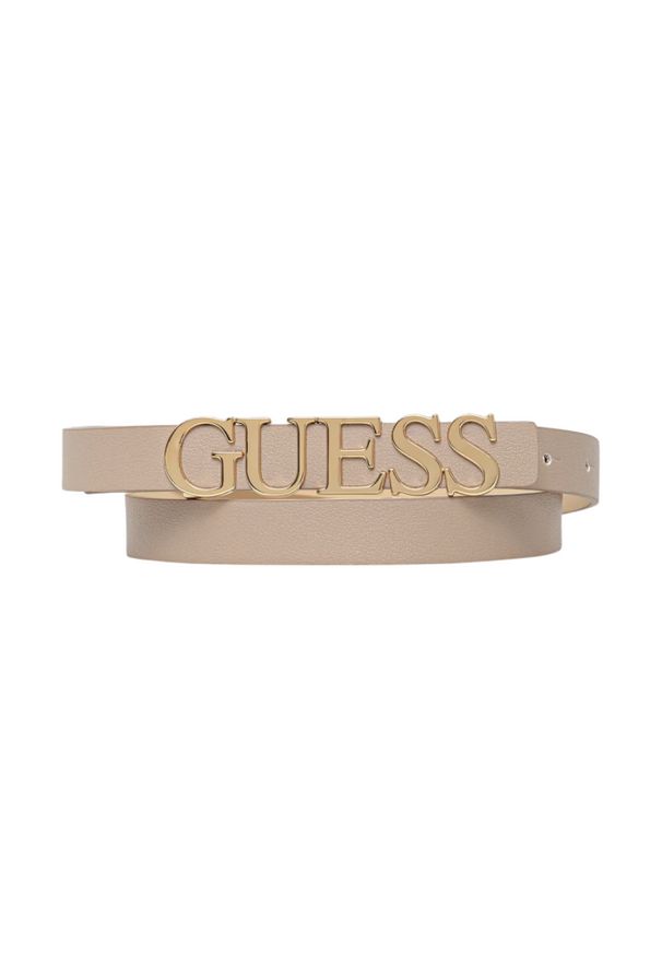 Guess - GUESS Beżowy pasek damski Mimina H20, Rozmiar S. Kolor: beżowy
