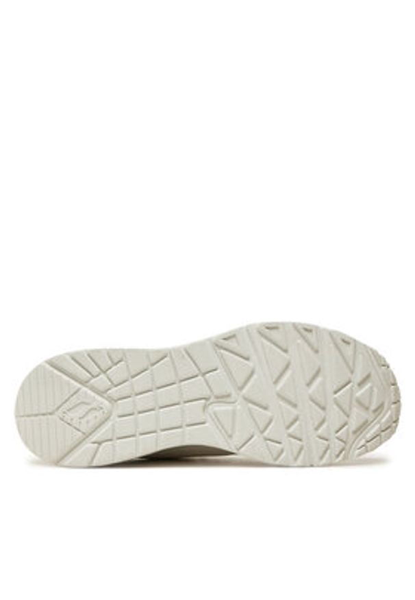 skechers - Skechers Sneakersy Uno Wedge - Hi Steps 177520/WHT Biały. Kolor: biały. Materiał: skóra