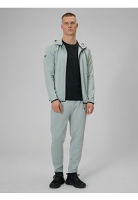 4f - 4F Bluza treningowa regular szybkoschnąca męska - miętowa S. Kolor: turkusowy. Materiał: materiał #2