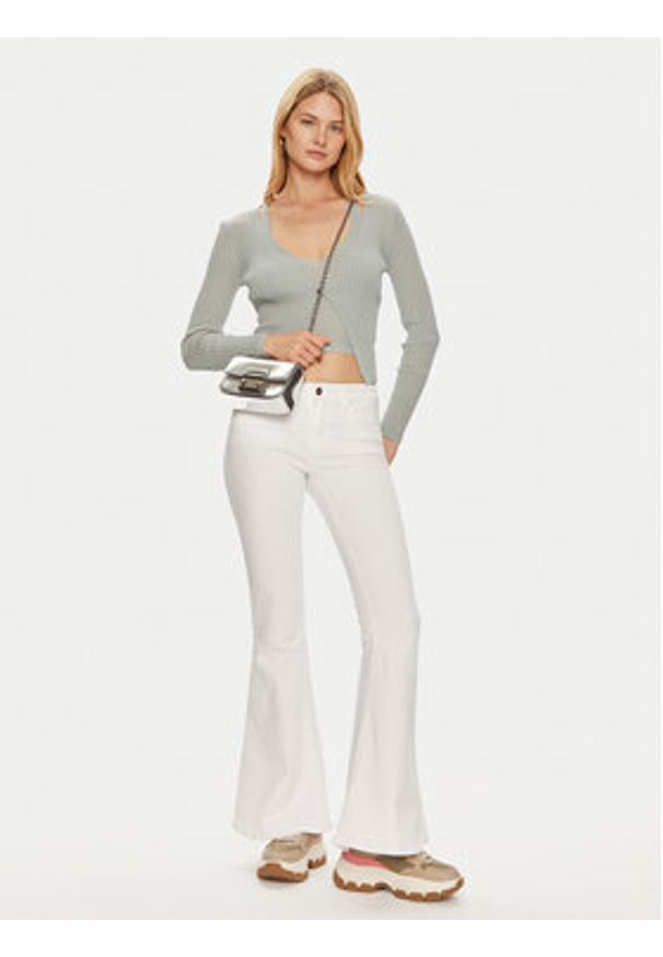 Guess Sweter W4YR37 Z3G32 Zielony Regular Fit. Kolor: zielony. Materiał: wiskoza
