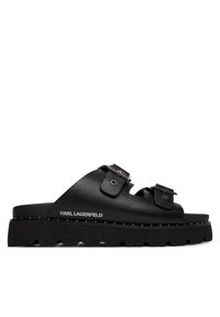 Karl Lagerfeld - KARL LAGERFELD Klapki Kaia KL81506 Czarny. Kolor: czarny. Materiał: skóra #1