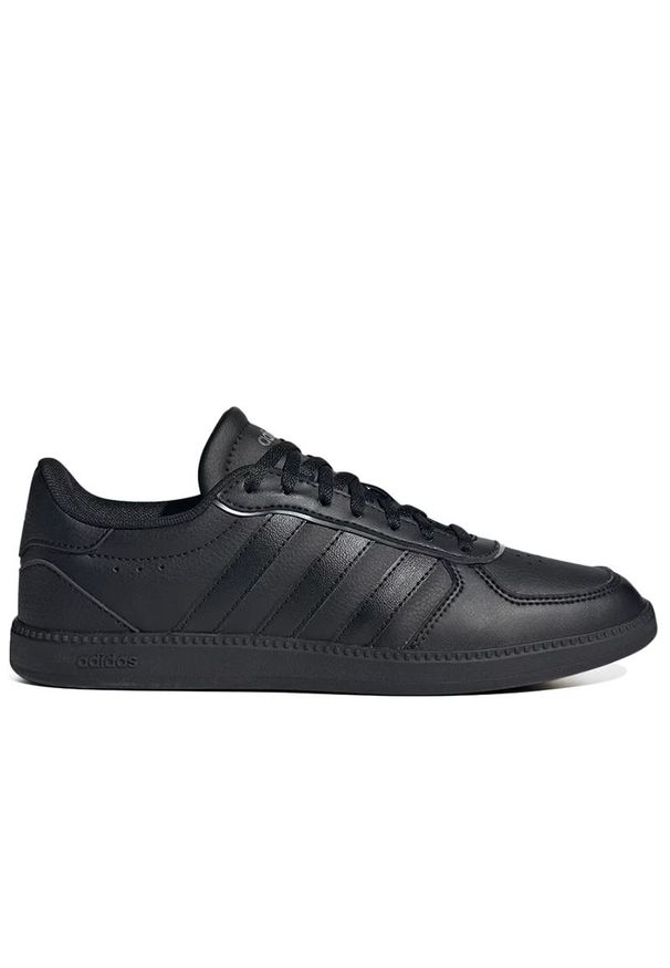Adidas - Buty damskie adidas Breaknet Sleek IH5422 - czarne. Zapięcie: pasek. Kolor: czarny. Materiał: materiał, syntetyk, guma, skóra. Szerokość cholewki: normalna. Wzór: aplikacja