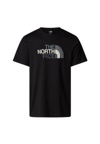 Koszulka The North Face Easy 0A8A6CJK31 - czarna. Kolor: czarny. Materiał: poliester, bawełna. Długość rękawa: krótki rękaw. Długość: krótkie. Wzór: nadruk #1