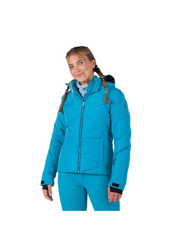 Kurtka narciarska damska Rossignol Staci Pearly Jkt. Kolor: niebieski. Sezon: zima. Sport: narciarstwo