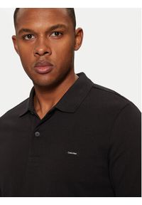 Calvin Klein Polo K10K111196 Czarny Slim Fit. Typ kołnierza: polo. Kolor: czarny. Materiał: bawełna