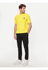 Karl Lagerfeld - KARL LAGERFELD T-Shirt 755027 542221 Żółty Regular Fit. Typ kołnierza: dekolt w karo. Kolor: żółty. Materiał: bawełna #2